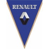 Вымпел треугольный RENAULT фон сиреневый (260х200) цветной  (уп.1шт) SKYWAY