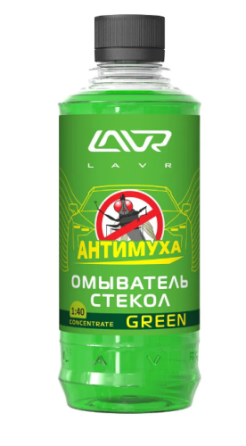 Жидкость для омывания стёкол LAVR Green Анти Муха летняя концентр. 330мл  LN1221