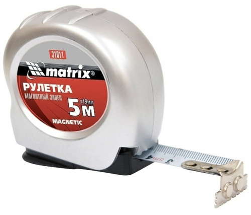 Рулетка 5м фиксатор Matrix Magnetic 31011