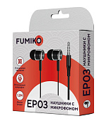 Наушники с микрофоном FUMIKO EP03 черные
